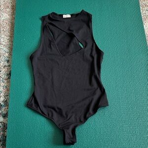 Free people cut out Black Bodysuit